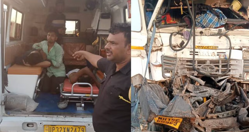 पूर्वांचल एक्सप्रेसवे पर कंटेनर हादसा: ड्राइवर की झपकी से दो की मौत, एक गंभीर